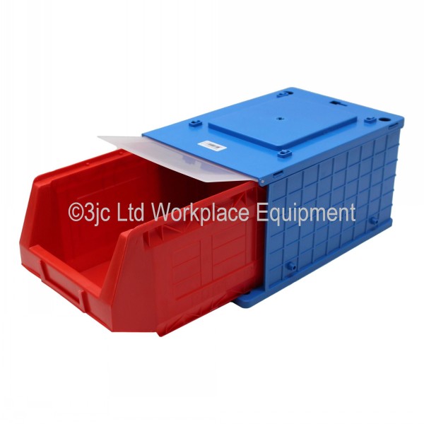 Dust Resistant Stacking Parts Bin In Case 3JC