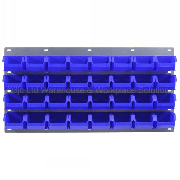 ProBin Size 02 Plastic Parts Bins & Wall Panel Set 02 3JC