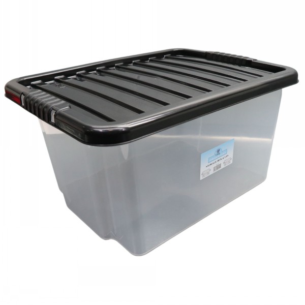 TML Clear Plastic Storage Box & Lid Size 08 (35 Litre) 3JC