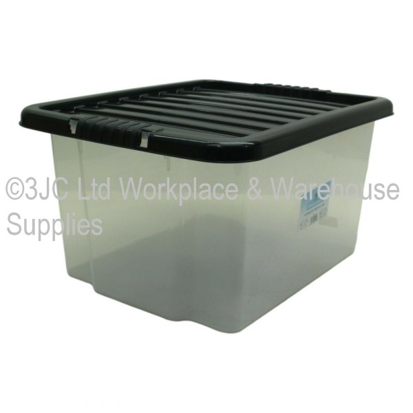 TML Clear Plastic Storage Box & Lid Size 08 (35 Litre) 3JC