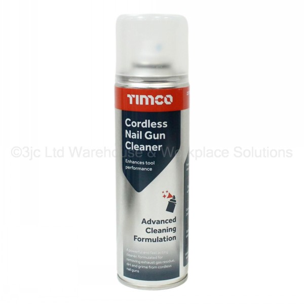 Timco Spray Can 300ml Cordless Nail Gun Cleaner 3JC