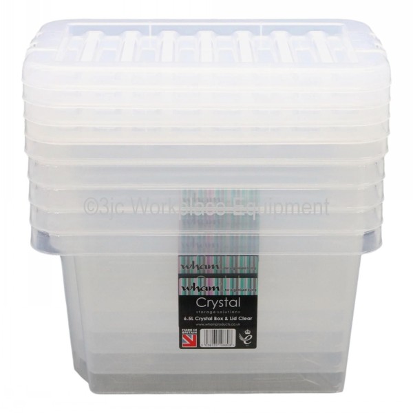 Wham Crystal Plastic Storage Box & Lid Size 02 (7 Litre) 3JC