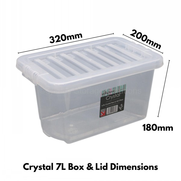Wham Crystal Plastic Storage Box & Lid Size 02 (7 Litre) 3JC