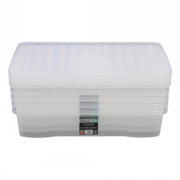 Wham Crystal Plastic Storage Box & Lid Size 13 (42 Litre) 3JC