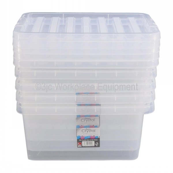 Wham Crystal Plastic Storage Box & Lid Size 03 (11 Litre) 3JC