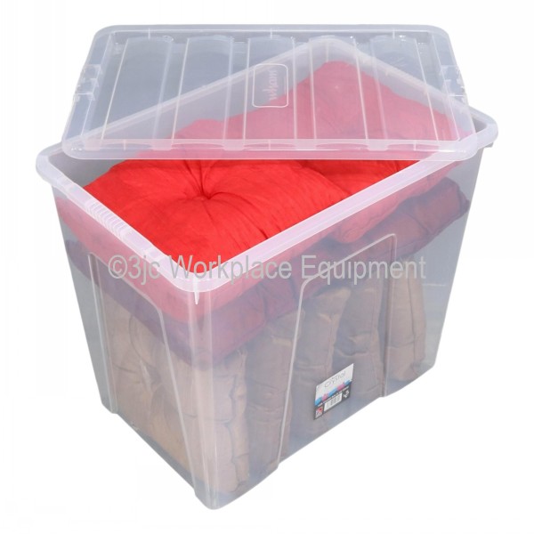 Wham Crystal Plastic Storage Box & Lid Size 21 160 Litre 3JC