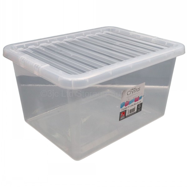Wham Crystal Plastic Storage Box & Lid Size 09 (31 Litre) 3JC