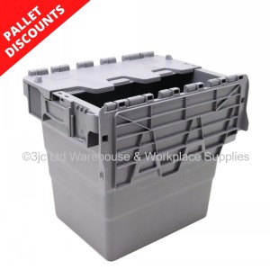 Attached Lid Distribution Container 40cm 32 Litre
