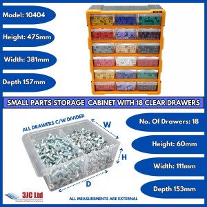 Storr Parts Storage Cabinet Organiser 18 Drawer
