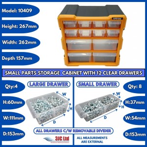 Storr Parts Storage Cabinet Organiser 12 Drawer.