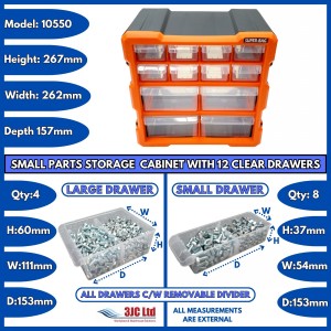 Storr Parts Storage Cabinet Organiser 12 Drawer.