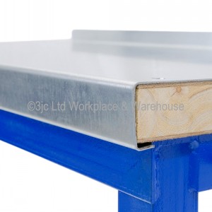 Heavy Duty Workbench Wood & Steel Top With Cupboard