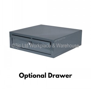 Heavy Duty Workbench Wood & Steel Top With Cupboard