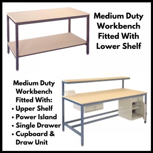 Medium Duty Workbench: Galvanised Steel Top