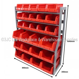 Heavy Duty Parts Bin Stand Freestanding 27 Bin