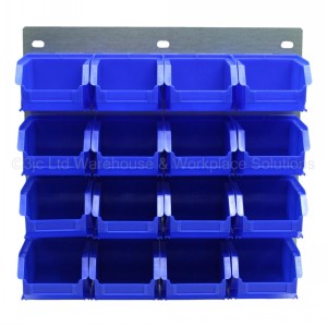 ProBin Size 02 Plastic Parts Bins & Wall Panel Set 01