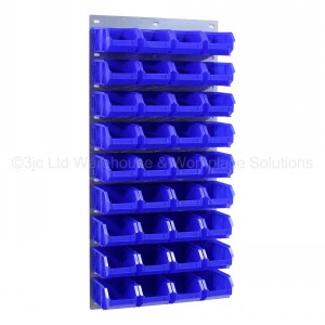 ProBin Size 02 Plastic Parts Bins & Wall Panel Set 03