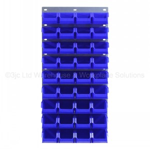 ProBin Size 02 Plastic Parts Bins & Wall Panel Set 03