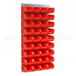 ProBin Size 02 Plastic Parts Bins & Wall Panel Set 03