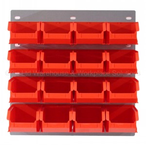ProBin Size 04 Plastic Parts Bins & Wall Panel Set 01