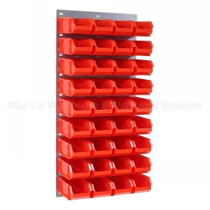 ProBin Size 04 Plastic Parts Bins & Wall Panel Set 03
