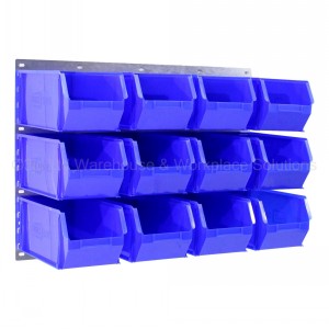 ProBin Size 12 Plastic Parts Bins & Wall Panel Set