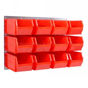 ProBin Size 12 Plastic Parts Bins & Wall Panel Set