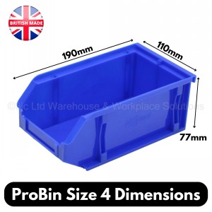 ProBin Size 04 Plastic Parts Bins & Wall Panel Set 03