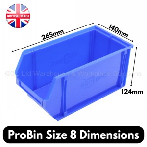 ProBin Size 08 Plastic Parts Bins & Wall Panel Set 04