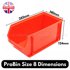 ProBin Size 08 Plastic Parts Bins & Wall Panel Set 03
