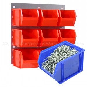 ProBin Size 06 Plastic Parts Bins & Wall Panel Set 01