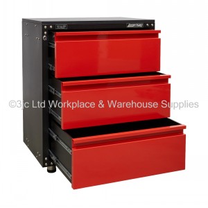 Sealey American Pro Modular System Base Cabinet 3 Drawer