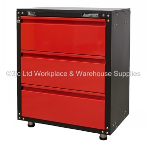 Sealey American Pro Modular System Base Cabinet 3 Drawer