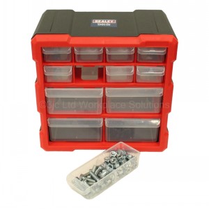 Sealey Parts Cabinet Storage Organiser 12 Drawer