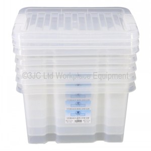 TML Clear Plastic Storage Box & Lid Size 04 (24 Litre)