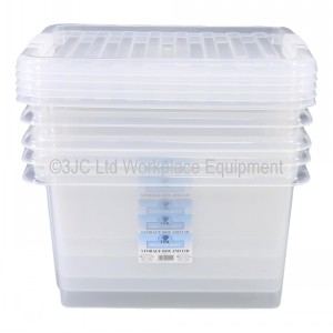 TML Clear Plastic Storage Box & Lid Size 08 (35 Litre)