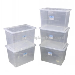 TML Clear Plastic Storage Box & Lid Size 10 (75 Litre)