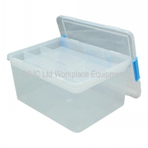 TML Clear Plastic Storage Box & Clippy Lid 15 Litre