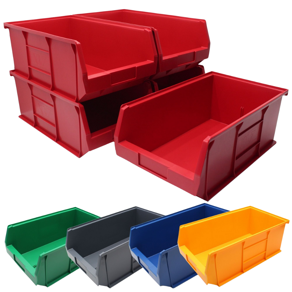 Industrial Warehouse Tool Storage Box Stackable Plastic Storage