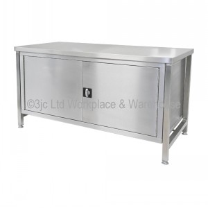 Workbenches & WorkshopStainless Workbenches Stainless Steel Workbench With Full Width Cupboard