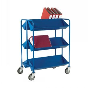 Double Sided Steel Book Trolley