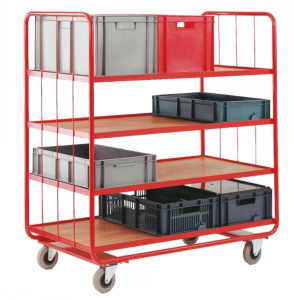 Eurobox Container Shelf Trolley For 12 Boxes