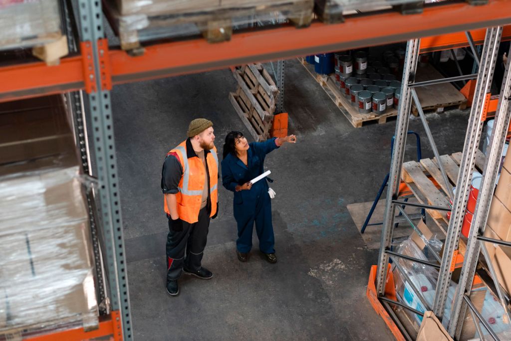 The Essential Warehouse Racking Inspection Guide: What Site Managers Must Know for 2026 6 people taking care-warehouse logistics-together